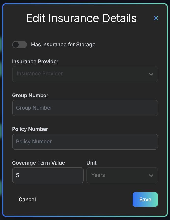 Edit Insurance